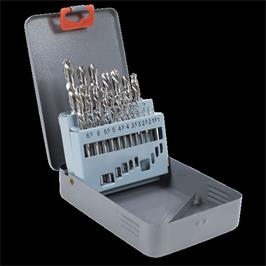 LEFT HAND SPIRAL DRILL BIT SET 19PC